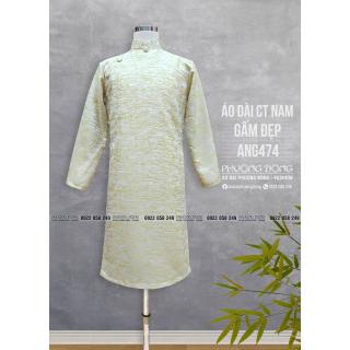 Áo Dài Cách Tân Nam Gấm ANG474